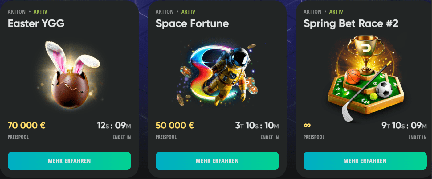 aktive Drip Casino-Aktionen